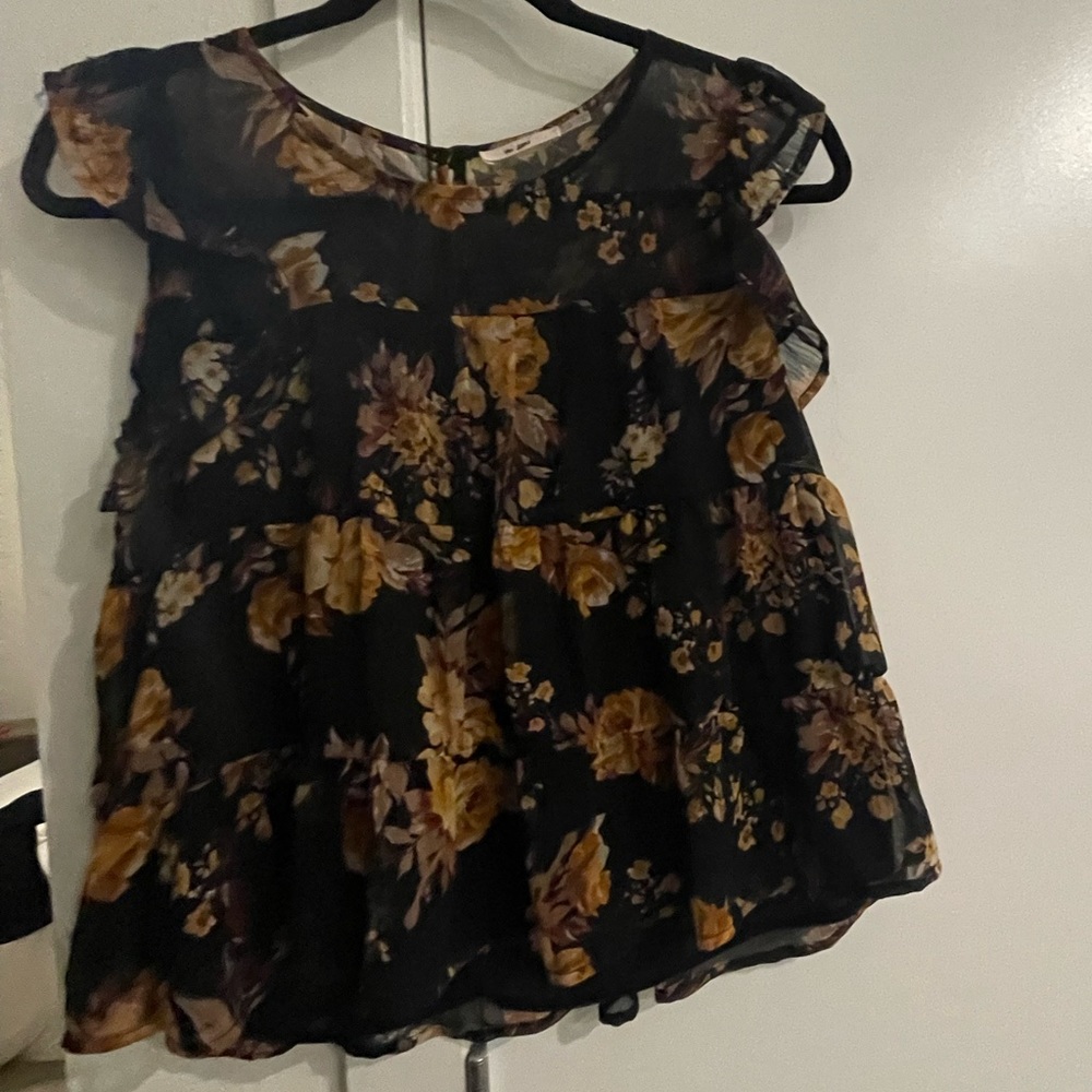 Black Chiffon Blouse